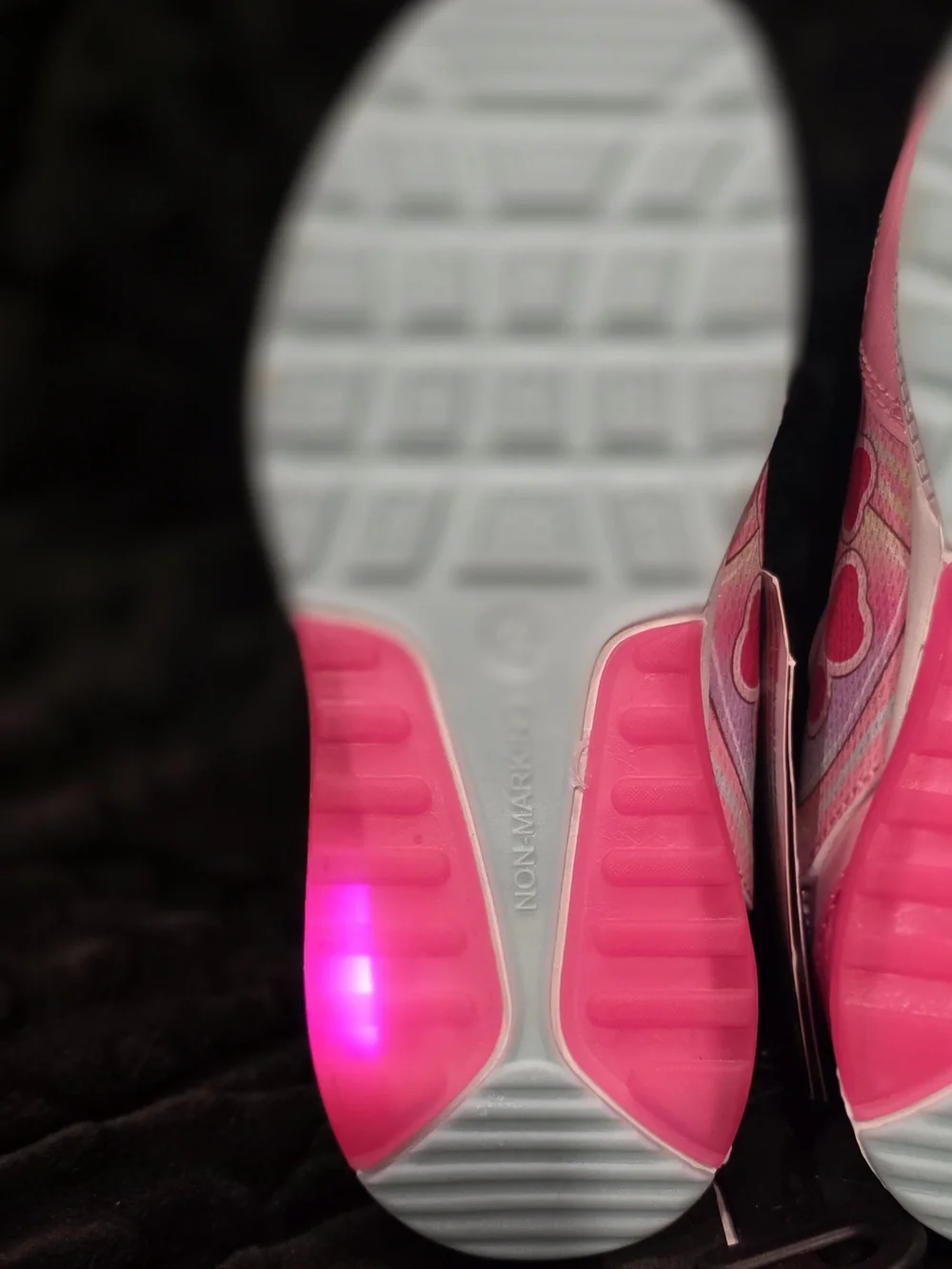 Paw Patrol Pink Light-Up Kids Sneakers with Character Heart Medallions